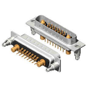 17W2 Series High Power D-Sub 40A Straight Dip Type Plug Connector