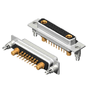 17W2 Series High Power D-Sub 40A Straight Dip Type Receptacle Connector