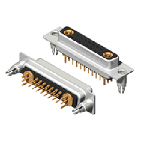 17W2 Series Coaxial D-Sub Straight Dip Type Receptacle Connector