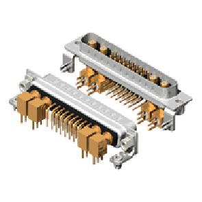 21W4 Series Coaxial D-Sub Right Angle Type Plug Connector