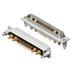 21W4 Series High Power D-Sub 20A Straight Dip Type Plug Connector