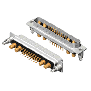 21W4 Series High Power D-Sub 40A Straight Dip Type Plug Connector