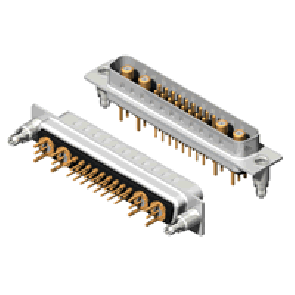 21W4 Series Coaxial D-Sub Straight Dip Type Plug Connector