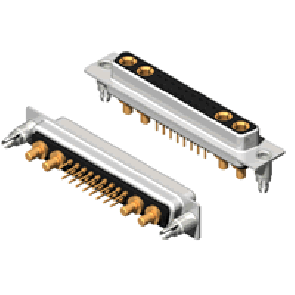 21W4 Series High Power D-Sub 20A Straight Dip Type Receptacle Connector