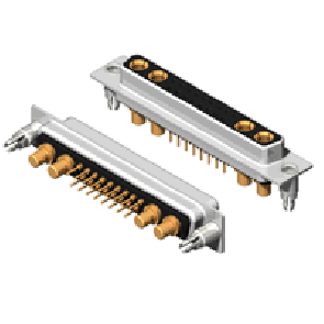 21W4 Series High Power D-Sub 40A Straight Dip Type Receptacle Connector