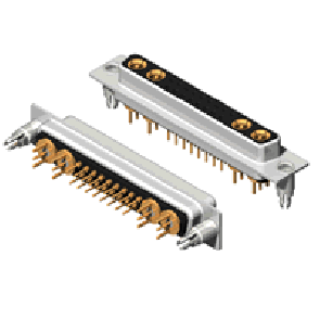 21W4 Series Coaxial D-Sub Straight Dip Type Receptacle Connector