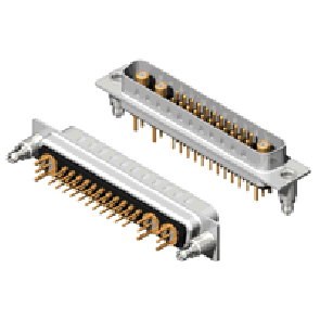 25W3 Series Coaxial D-Sub Straight Dip Type Plug Connector