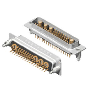 36W4 Series Coaxial D-Sub Straight Dip Type Plug Connector