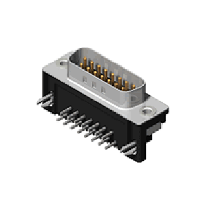 CD61 Series 8.10mm(.319) Footprint Right Angle DIP Male D-sub Connector