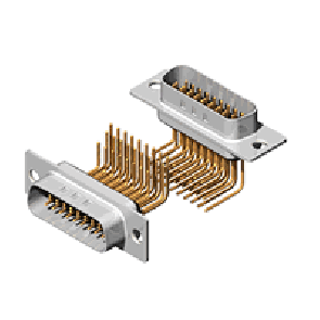 CD77 Series High Density Machined contacts Right Angle DIP Solder Male D-sub Connector