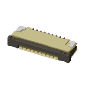 CF07 series 1.00mm(.039) ZIF Right Angle SMT Downside FFC/FPC Connectors