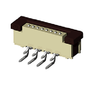 CF10 series 1.0mm(.039) ZIF Right Angle DIP Downside FFC/FPC Connectors