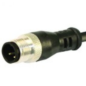 T-12MD4721Z - M12 connectors, straight with PVC/PUR moulded cable