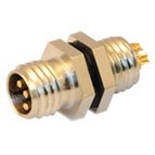 Male panel mounting with soldered contacts