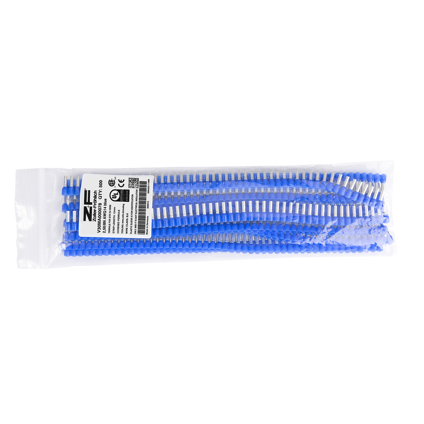 Zoller & Fröhlich insulated ferrules supplied as belt-strips